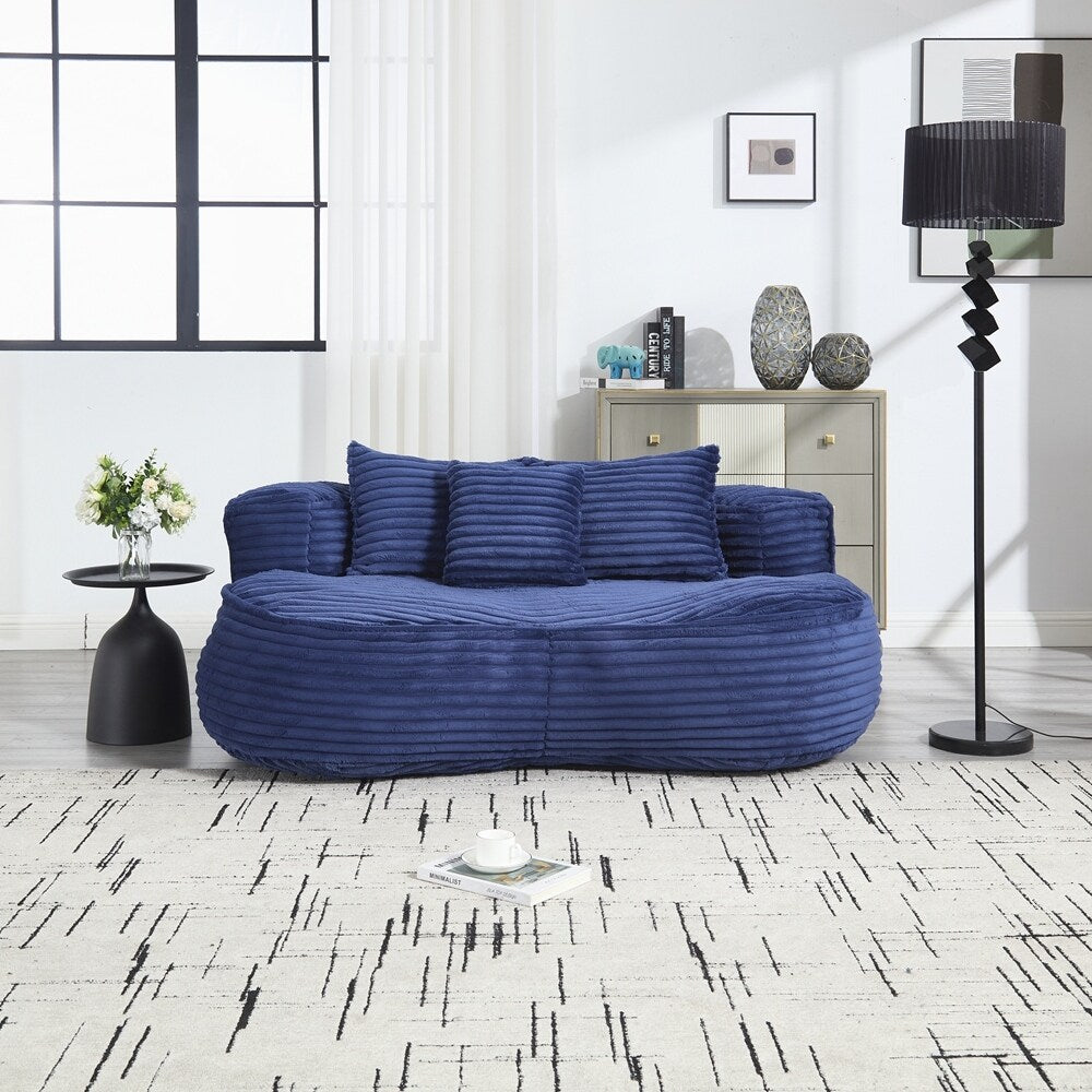 Canapé confortable et durable, fauteuil poire à dossier haut pour adultes et enfants - 2 places