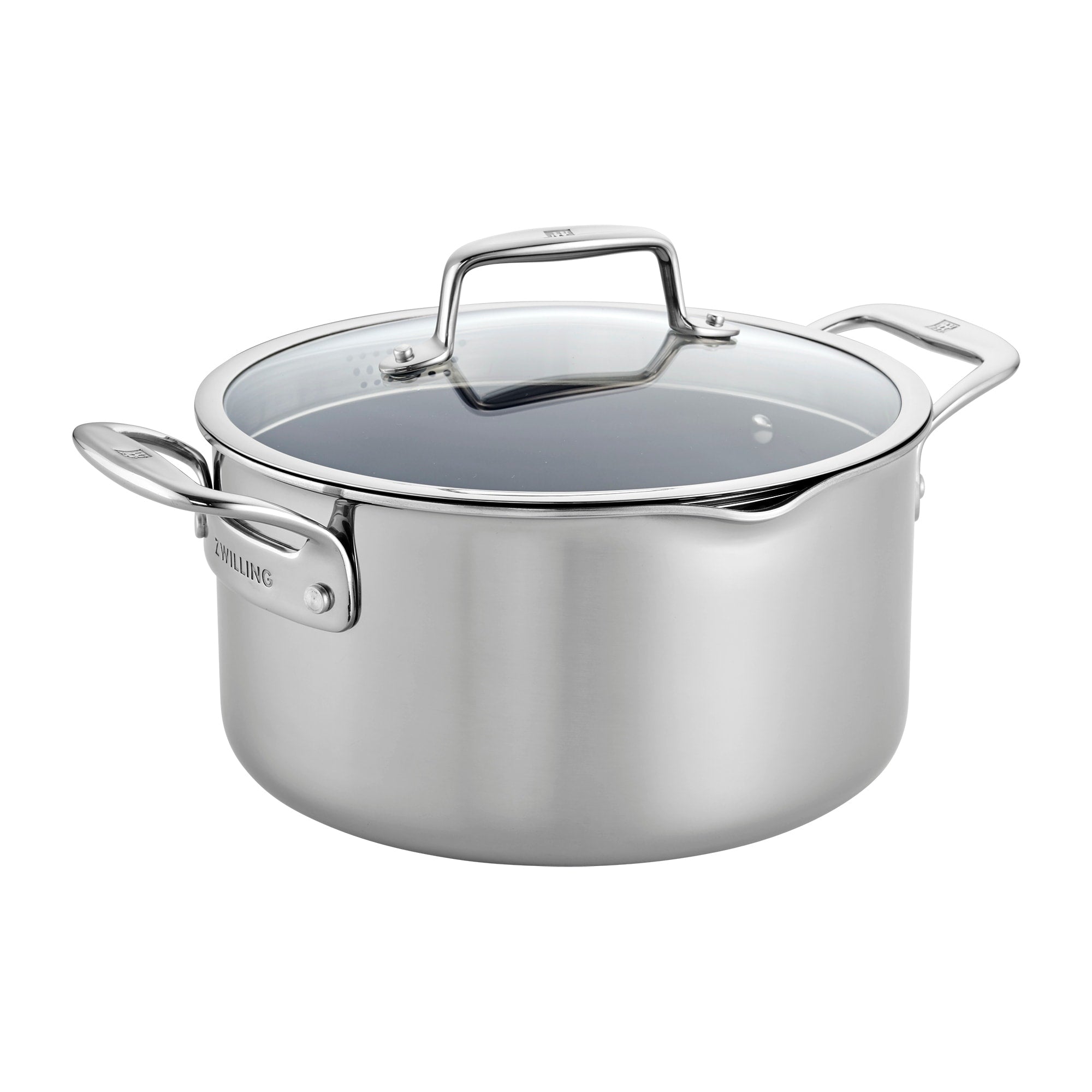 Cocotte hollandaise antiadhésive en acier inoxydable et céramique ZWILLING Clad CFX de 6 pintes