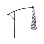 Parasol de terrasse éclairé à énergie solaire de 3 m avec pied