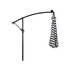 Parasol de terrasse éclairé à énergie solaire de 3 m avec pied