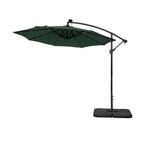 Parasol de terrasse éclairé à énergie solaire de 3 m avec pied