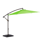 Parasol déporté à manivelle en acier de 10 pieds avec base lestée