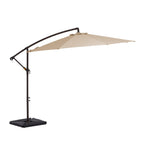 Parasol déporté à manivelle en acier de 10 pieds avec base lestée
