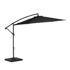 Parasol déporté à manivelle en acier de 10 pieds avec base lestée
