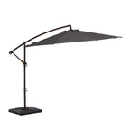 Parasol déporté à manivelle en acier de 10 pieds avec base lestée