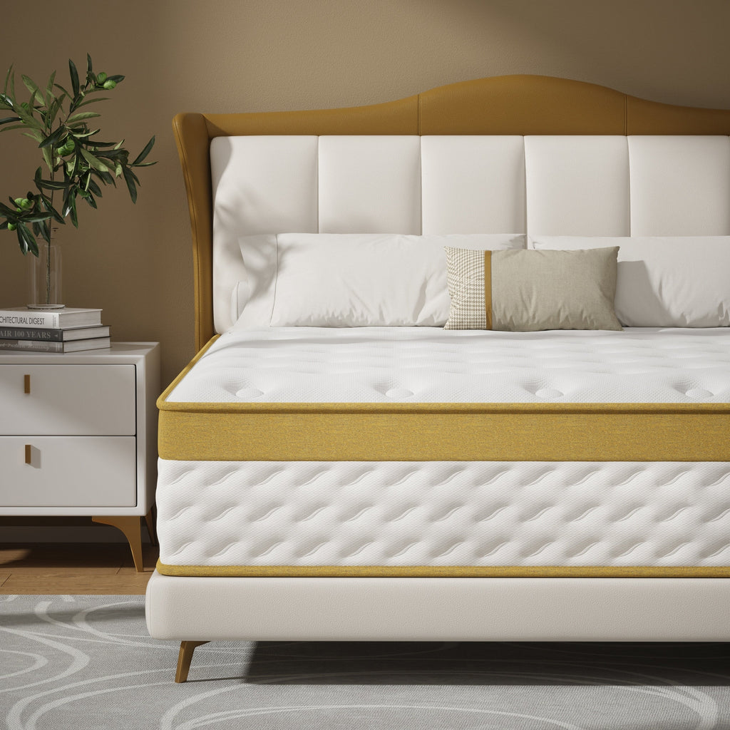 Matelas hybride en mousse à mémoire de forme et à ressorts de 10 pouces