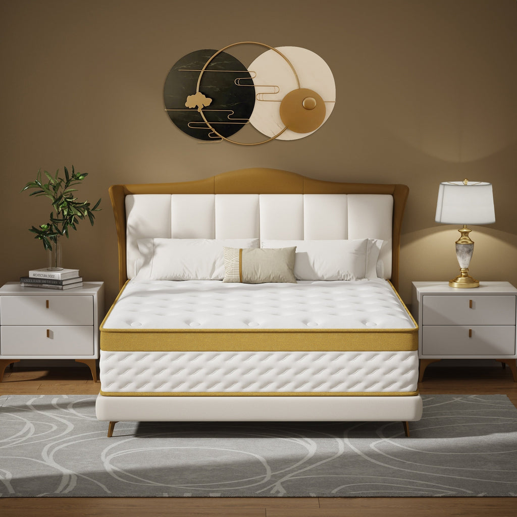 Matelas hybride en mousse à mémoire de forme et à ressorts de 10 pouces
