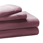 Parure de draps en coton égyptien de qualité supérieure 1000 fils au pouce carré, à poches profondes et à motif uni