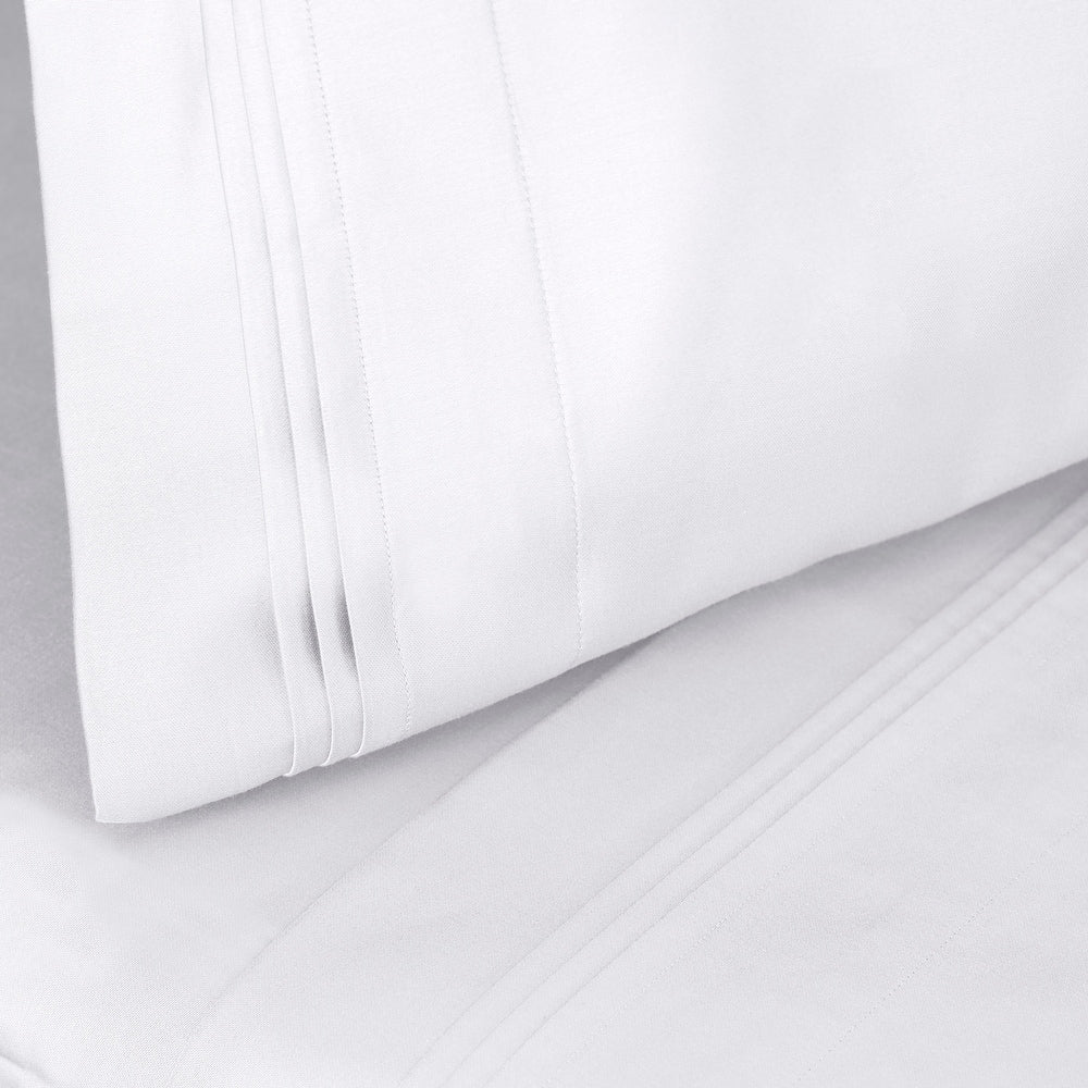 Parure de draps en coton égyptien de qualité supérieure 1000 fils au pouce carré, à poches profondes et à motif uni