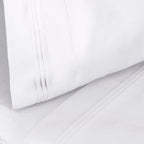 Parure de draps en coton égyptien de qualité supérieure 1000 fils au pouce carré, à poches profondes et à motif uni