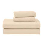 Parure de draps en coton égyptien de qualité supérieure 1000 fils au pouce carré, à poches profondes et à motif uni