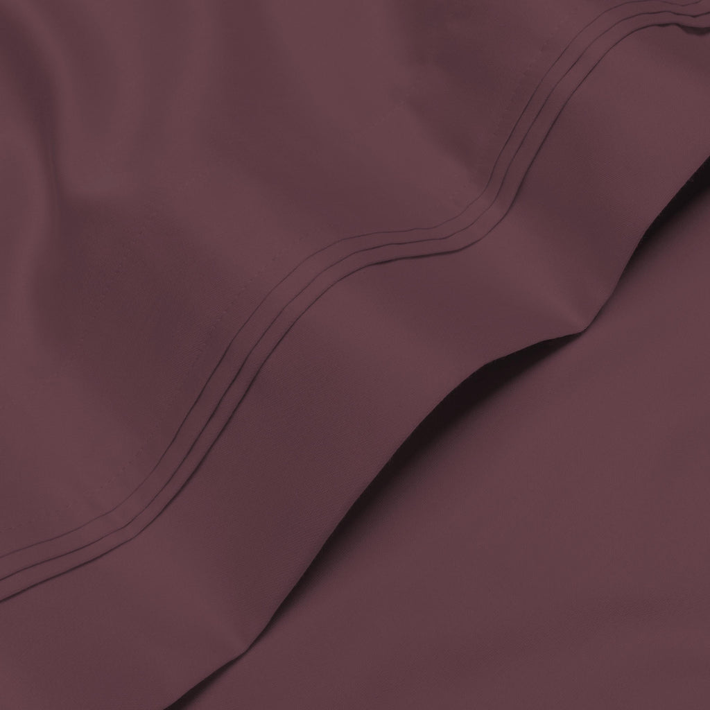 Parure de draps en coton égyptien de qualité supérieure 1000 fils au pouce carré, à poches profondes et à motif uni