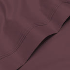 Parure de draps en coton égyptien de qualité supérieure 1000 fils au pouce carré, à poches profondes et à motif uni
