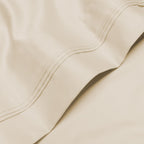 Parure de draps en coton égyptien de qualité supérieure 1000 fils au pouce carré, à poches profondes et à motif uni