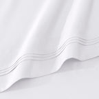 Parure de draps en coton égyptien de qualité supérieure 1000 fils au pouce carré, à poches profondes et à motif uni