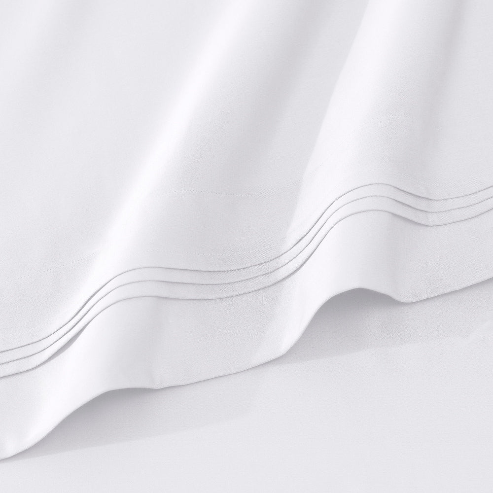 Parure de draps en coton égyptien de qualité supérieure 1000 fils au pouce carré, à poches profondes et à motif uni