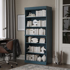 Bibliothèque 100 % bois massif à 6 étagères avec portes en option par Palace Imports