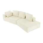 Canapé-lit d'intérieur moderne et élégant, 125 cm, aux lignes épurées, pour salon, beige