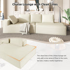 Canapé-lit d'intérieur moderne et élégant, 125 cm, aux lignes épurées, pour salon, beige