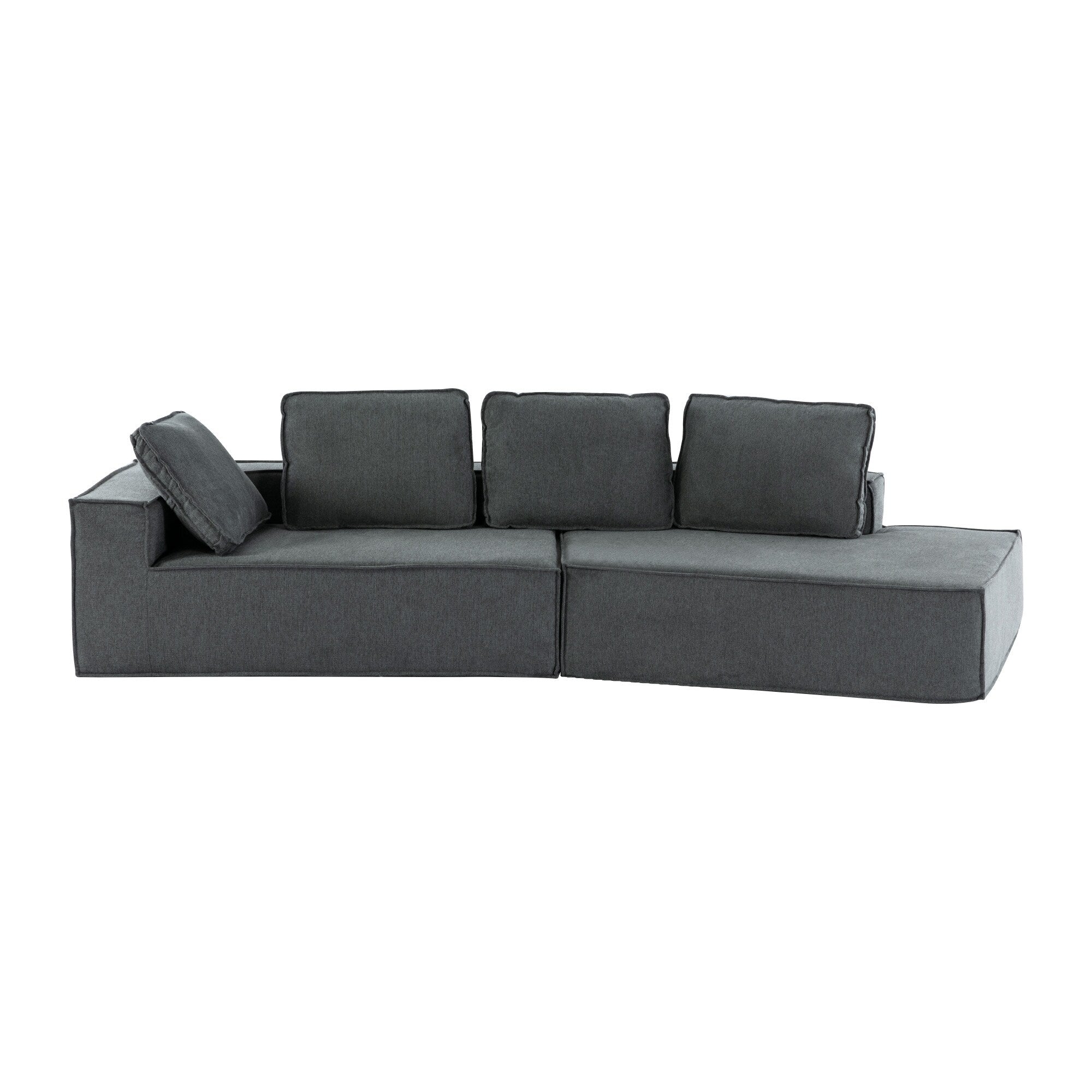 Canapé-lit d'intérieur moderne et élégant, 125 cm, aux lignes épurées, pour salon, beige
