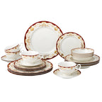 Service de table 24 pièces en porcelaine tendre, pour 4 personnes, par Lorren Home Trends