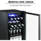 Mini réfrigérateur à vin/armoire pour 26 bouteilles - 44,5 x 49,5 x 79,1 cm
