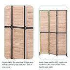 Cloisons de séparation à 3 panneaux et paravent pliable en bois naturel, cloison de séparation de 1,80 m pour séparation de pièce