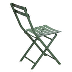 Ensemble bistro minimaliste de patio 3 pièces avec table carrée pliable et chaises - 3 pièces