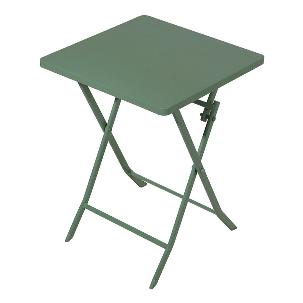 Ensemble bistro minimaliste de patio 3 pièces avec table carrée pliable et chaises - 3 pièces