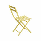 Ensemble bistro minimaliste de patio 3 pièces avec table carrée pliable et chaises - 3 pièces
