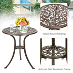 Ensemble de bistrot d'extérieur 3 pièces, ensemble de meubles de patio, ensemble table et chaises