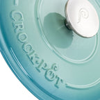 Cocotte en fonte émaillée de 3 litres, couleur bleu sarcelle arctique