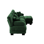 Canapé modulable 3 places, canapé profond en forme de nuage en L avec pouf convertible pour le salon
