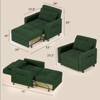Canapé-lit 3 en 1 réglable, canapé-lit gigogne, convertible et pliable pour salon