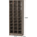 Meuble à chaussures haut 30 paires, 10 niveaux, en bois blanc, pour placard, entrée