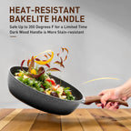 Batterie de cuisine et ustensiles de cuisson en granit de 30 pièces, ensemble de poêles de cuisson, ensemble de casseroles et poêles antiadhésives
