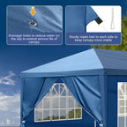 Gazebo pop-up en tissu Oxford 30 x 10 pi avec 8 sacs de sable et 8 parois latérales, avec auvent pour sac de remorquage - 30 x 10 x 8,8 pi (l x h)