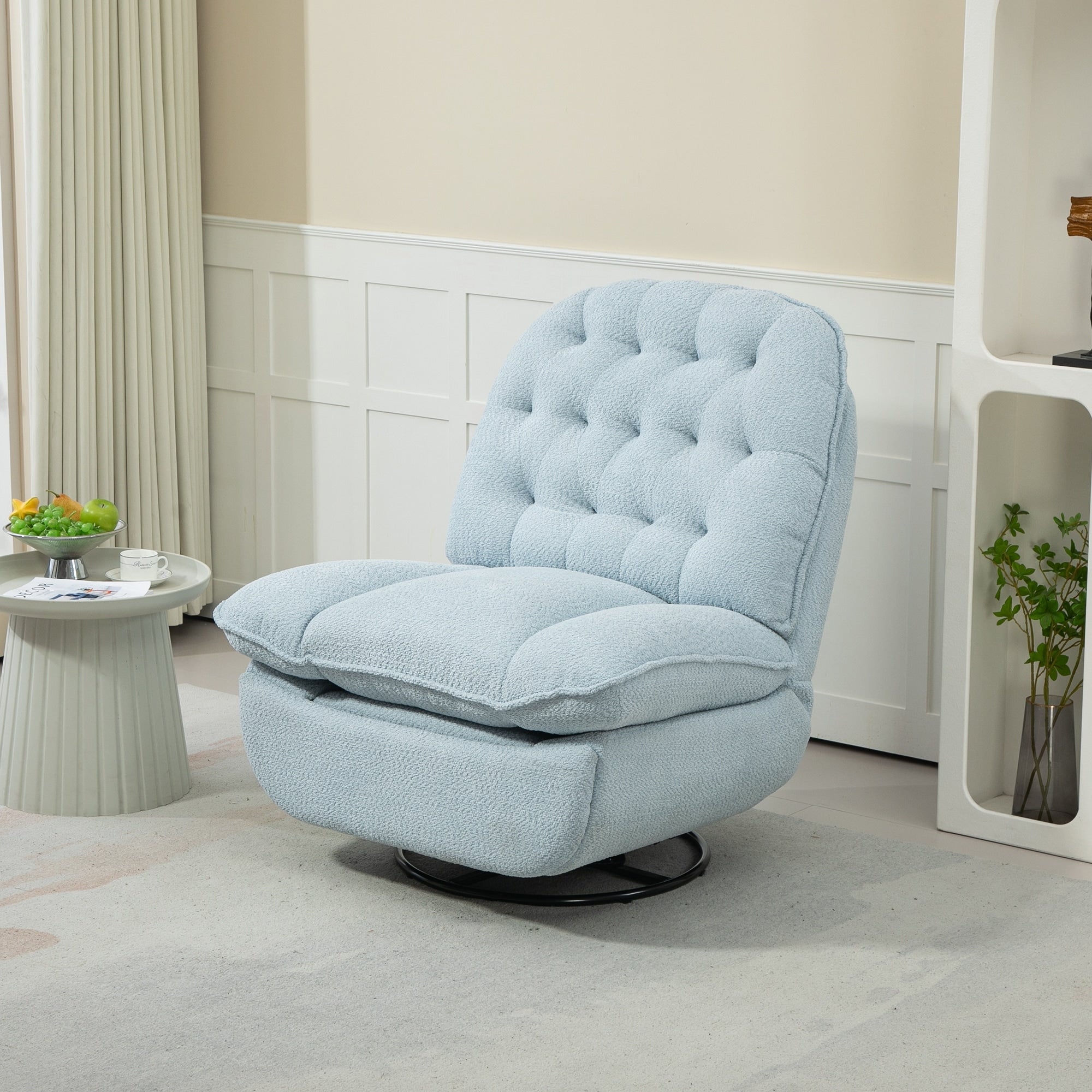 Ensemble de 2 fauteuils de canapé inclinables pivotants à 360 degrés et réglables