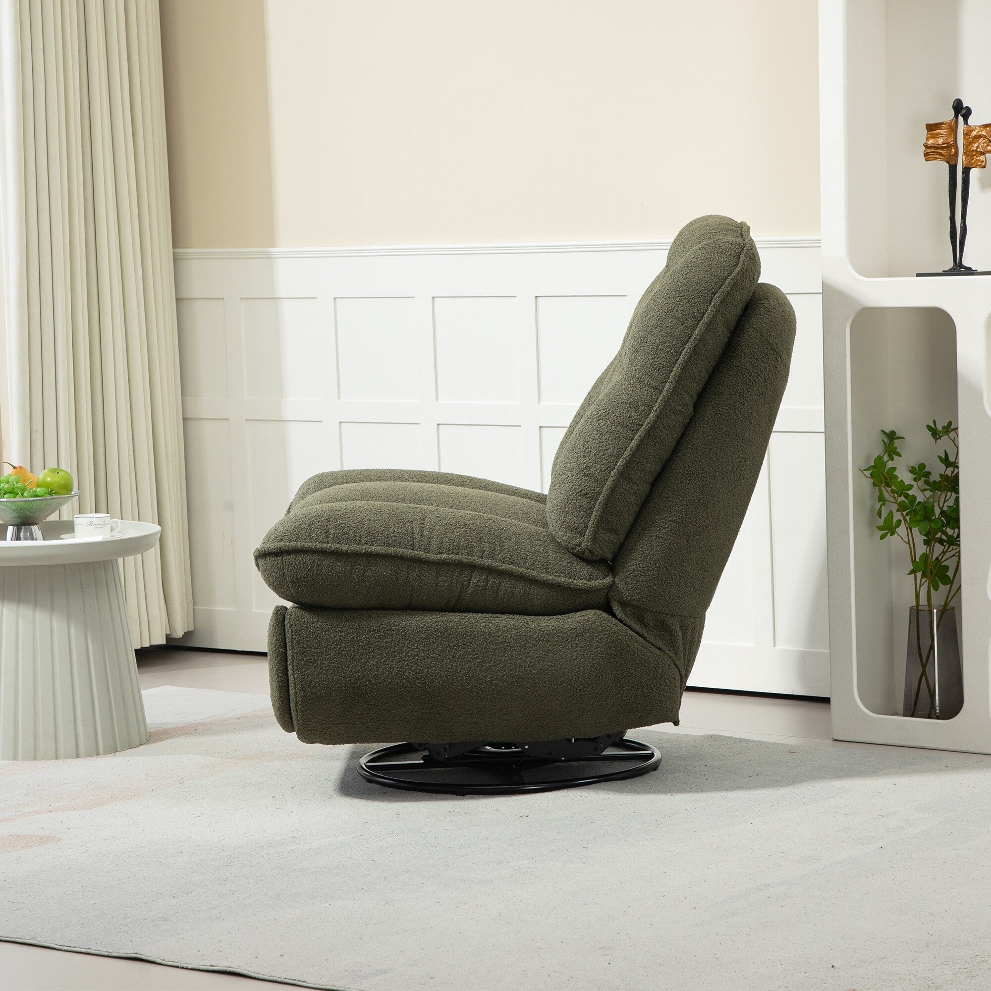 Ensemble de 2 fauteuils de canapé inclinables pivotants à 360 degrés et réglables