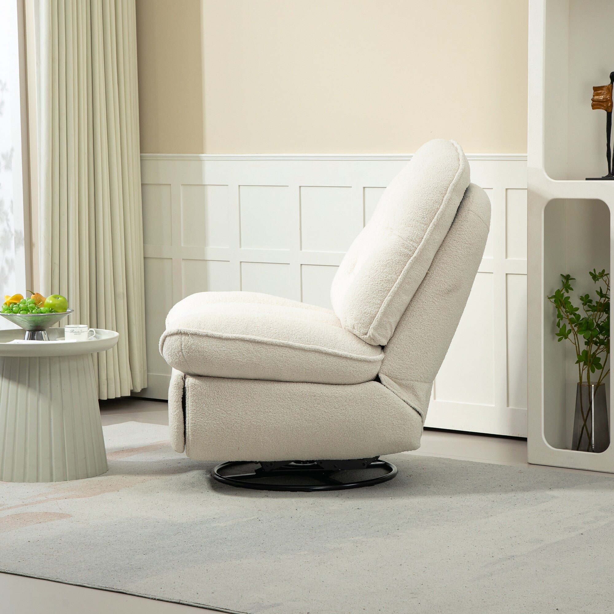 Ensemble de 2 fauteuils de canapé inclinables pivotants à 360 degrés et réglables
