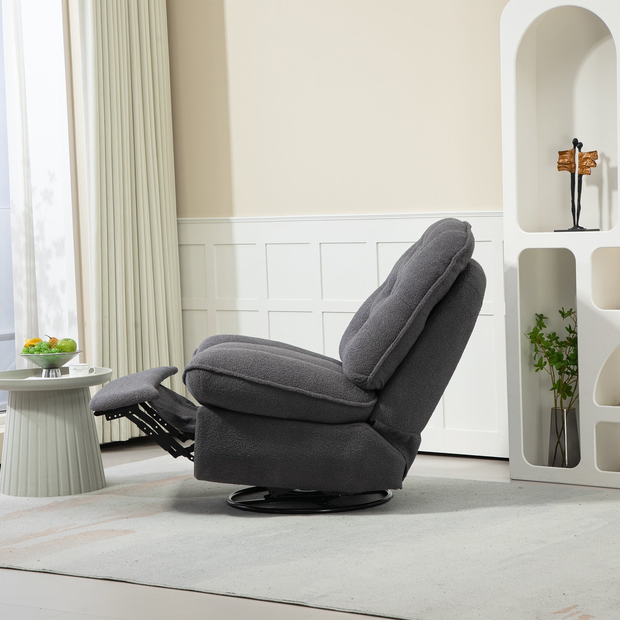 Ensemble de 2 fauteuils de canapé inclinables pivotants à 360 degrés et réglables