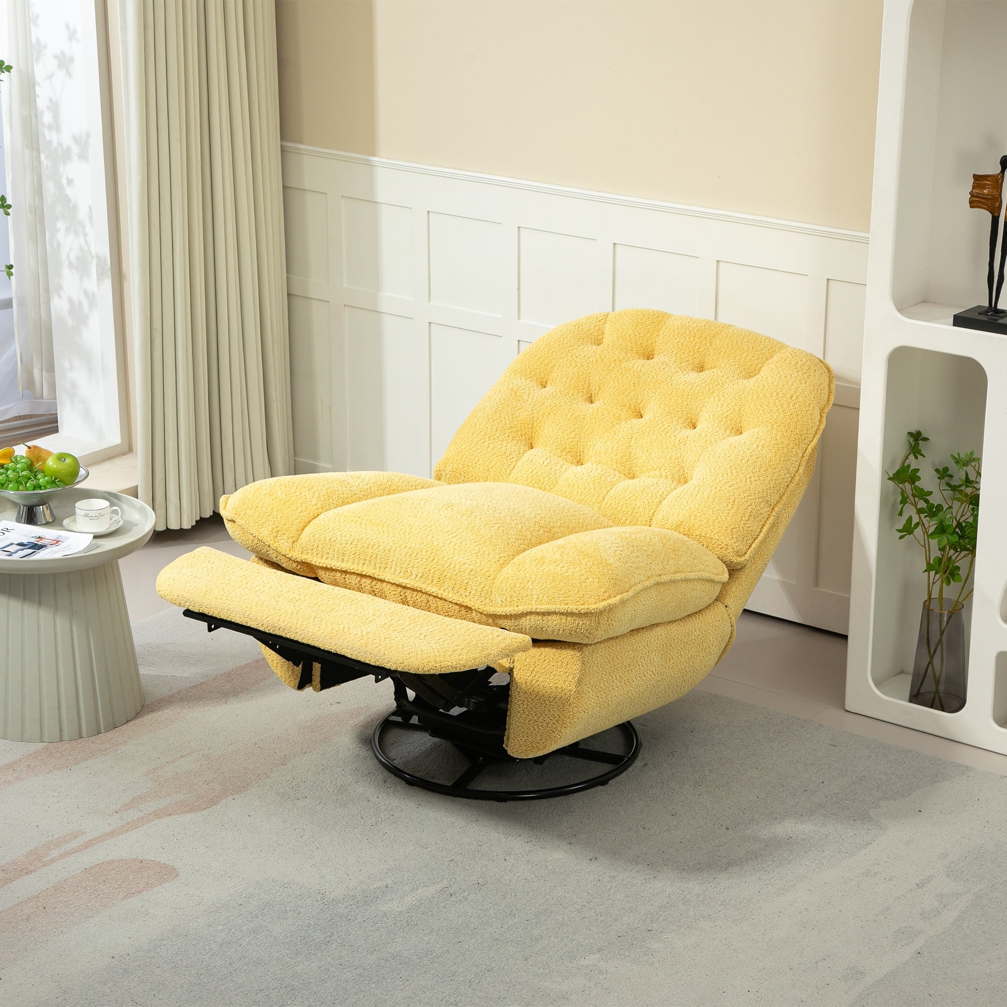 Ensemble de 2 fauteuils de canapé inclinables pivotants à 360 degrés et réglables