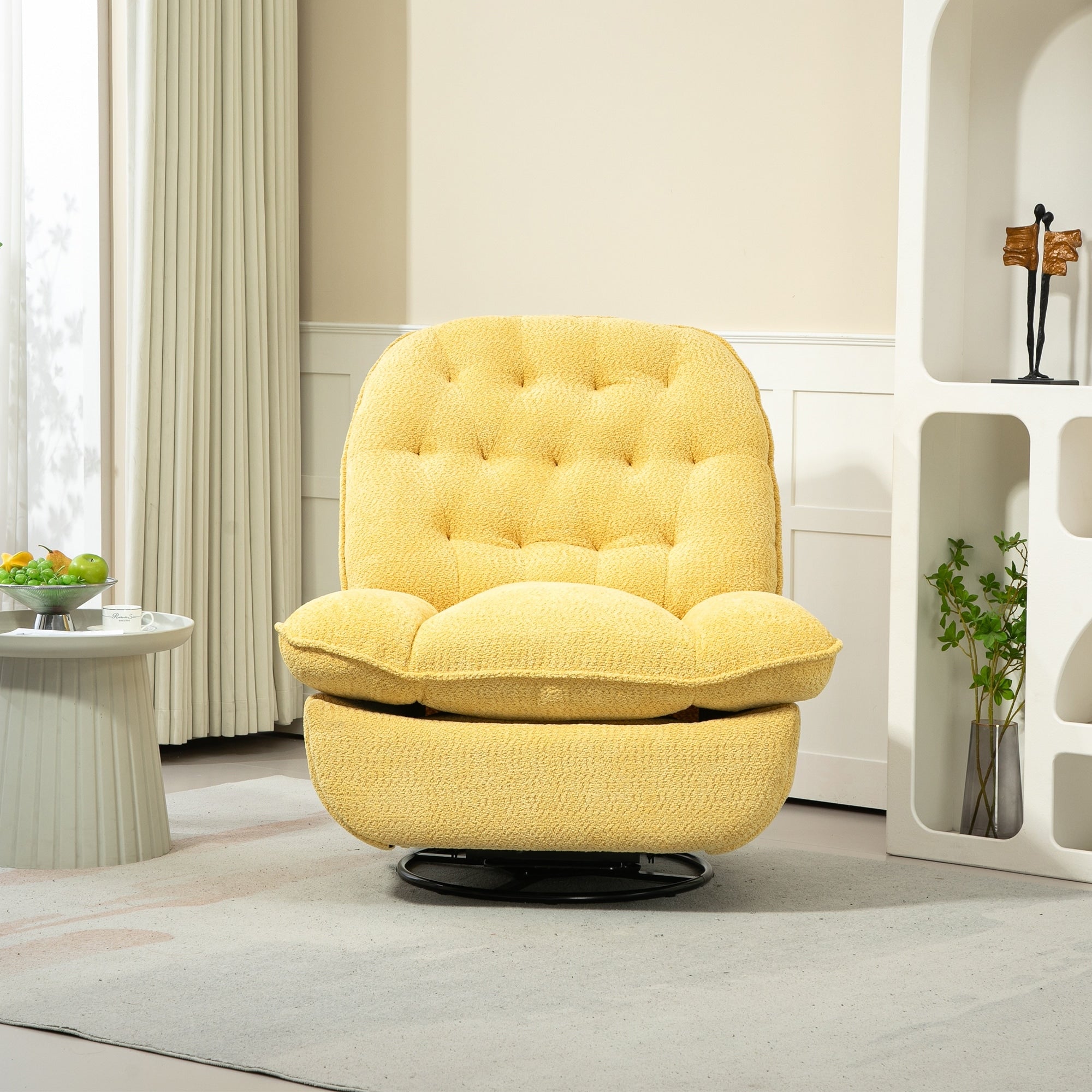 Ensemble de 2 fauteuils de canapé inclinables pivotants à 360 degrés et réglables