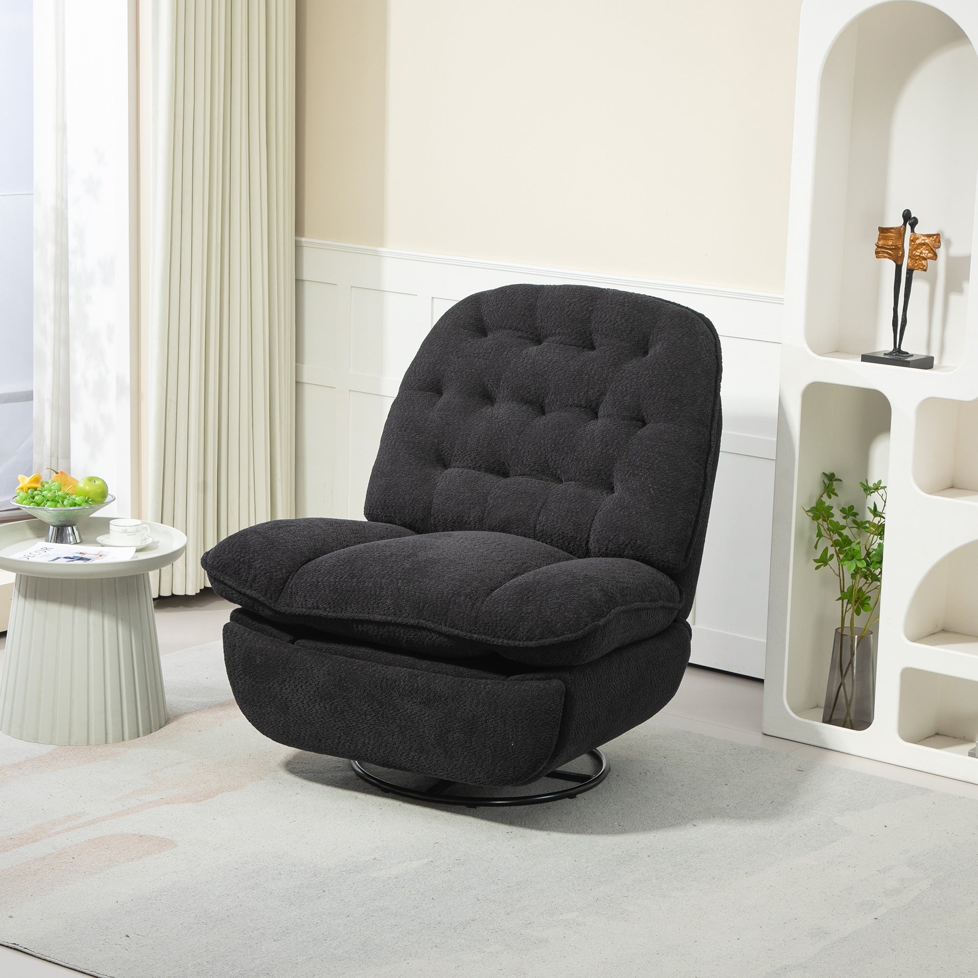 Ensemble de 2 fauteuils de canapé inclinables pivotants à 360 degrés et réglables