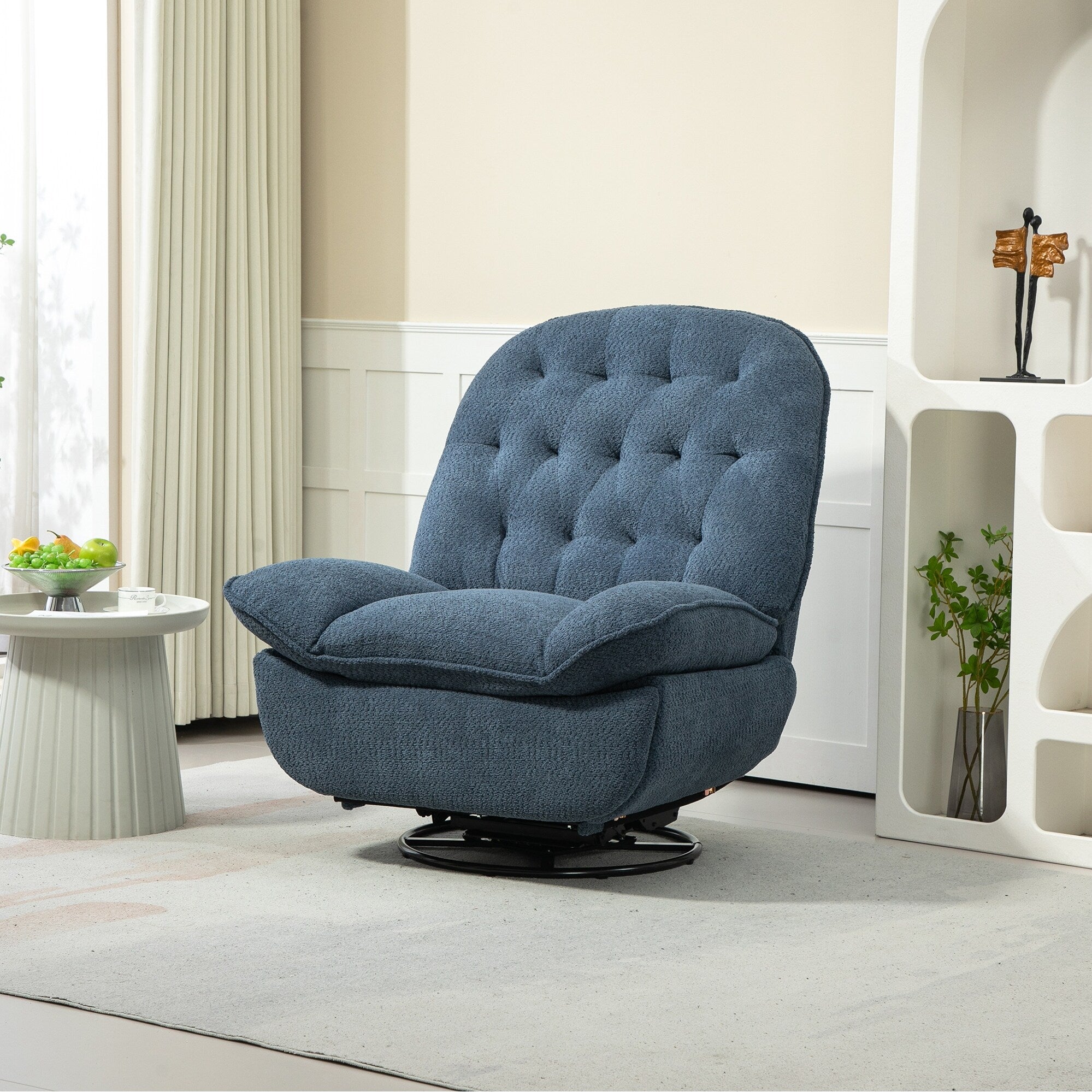 Ensemble de 2 fauteuils de canapé inclinables pivotants à 360 degrés et réglables