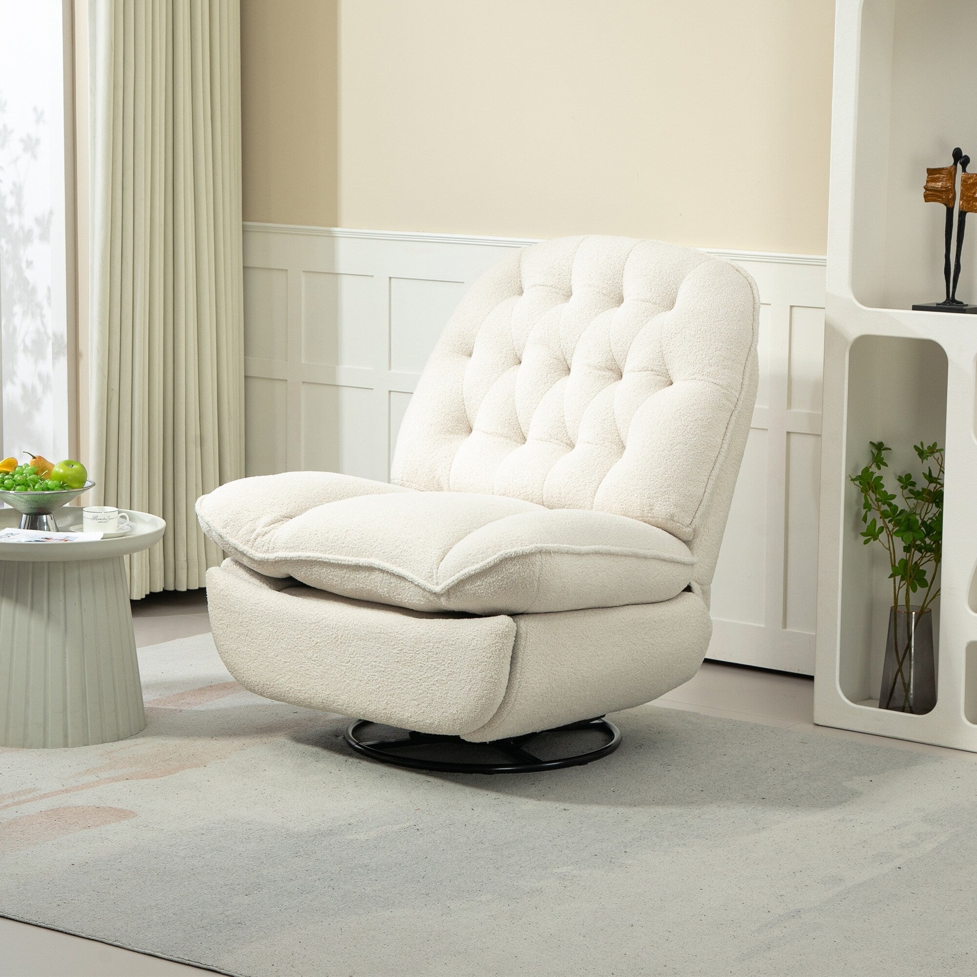 Ensemble de 2 fauteuils de canapé inclinables pivotants à 360 degrés et réglables
