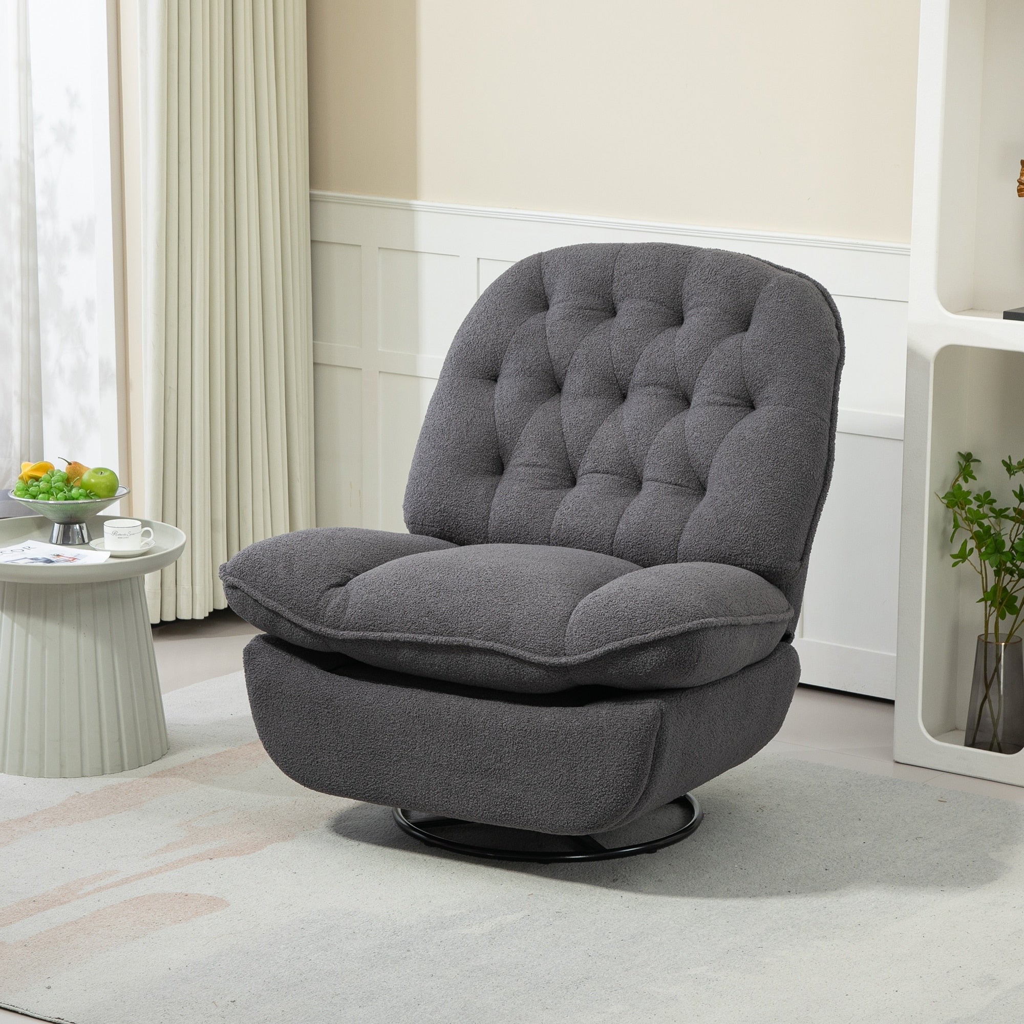 Ensemble de 2 fauteuils de canapé inclinables pivotants à 360 degrés et réglables
