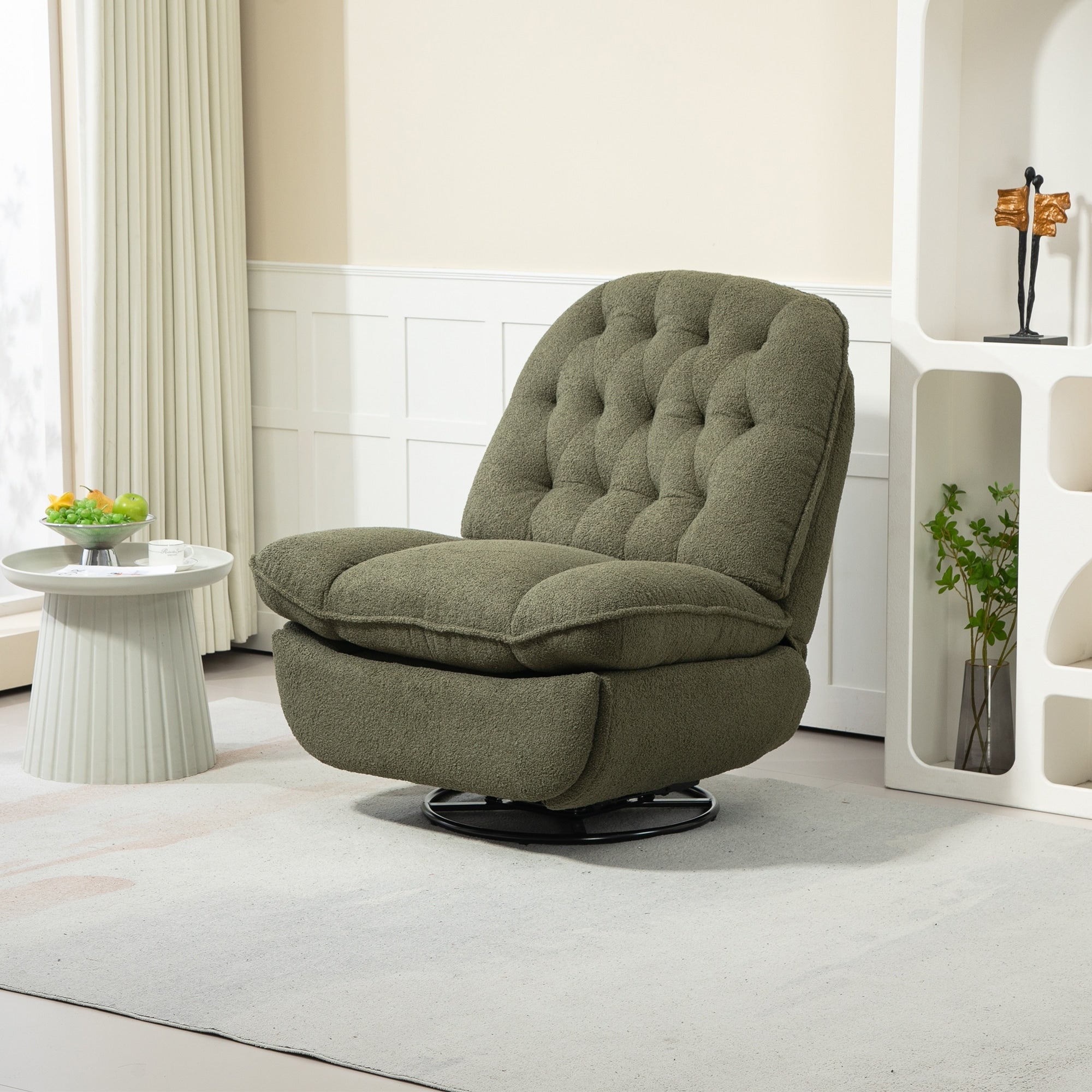 Ensemble de 2 fauteuils de canapé inclinables pivotants à 360 degrés et réglables