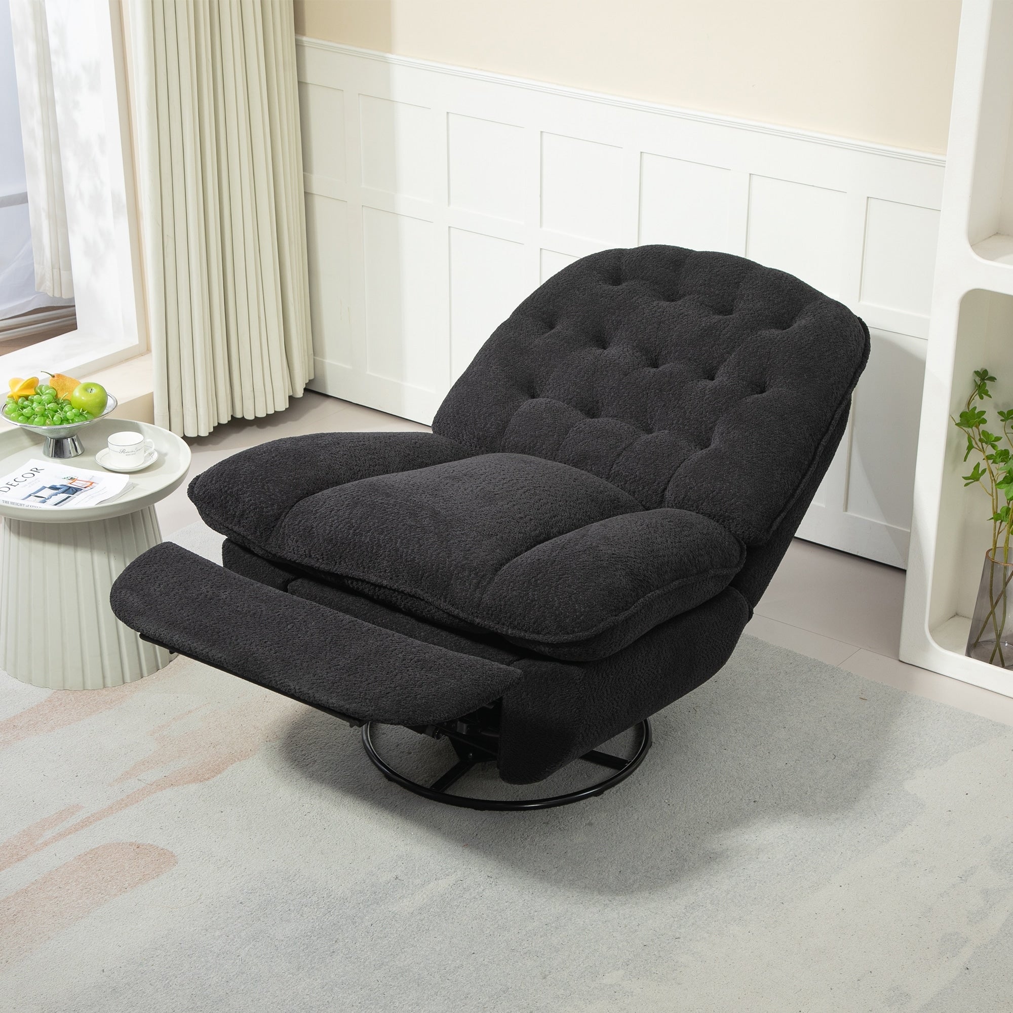 Ensemble de 2 fauteuils de canapé inclinables pivotants à 360 degrés et réglables