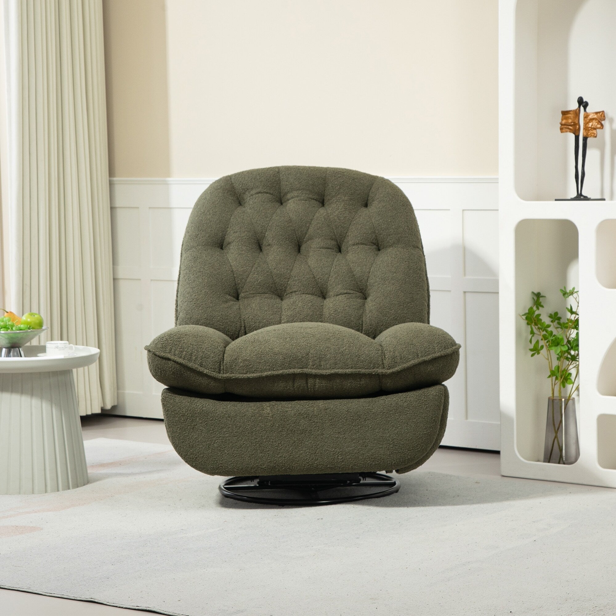 Ensemble de 2 fauteuils de canapé inclinables pivotants à 360 degrés et réglables